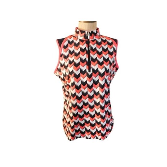 Tail Size L Large Sleeveless STRETCH Print Golf Tennis Pickleball Active Top - Picture 1 of 2